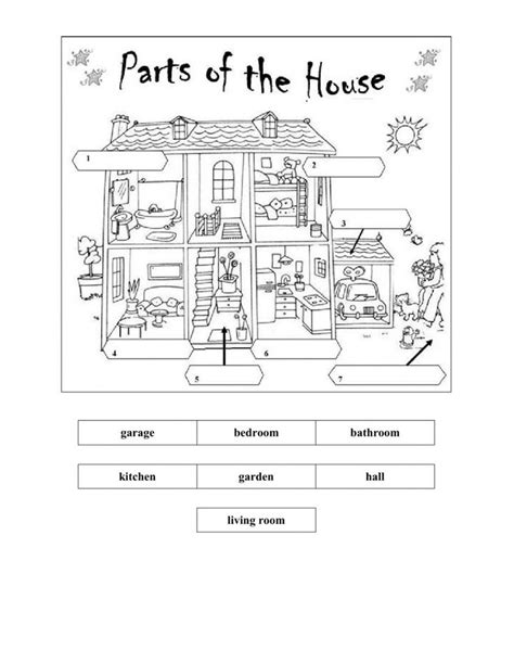 Vocabulary Parts Of The House Interactive Worksheet Casa En Ingles