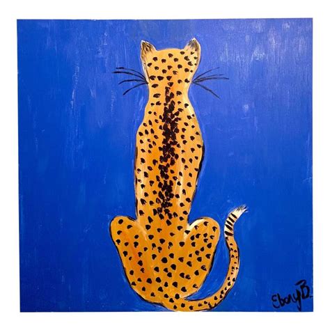 Large Abstract Leopard Painting By Ebony Boyd Leopard Painting