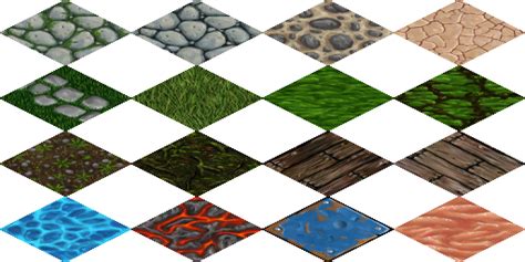 X Isometric Hand Painted Tiles Opengameart Org