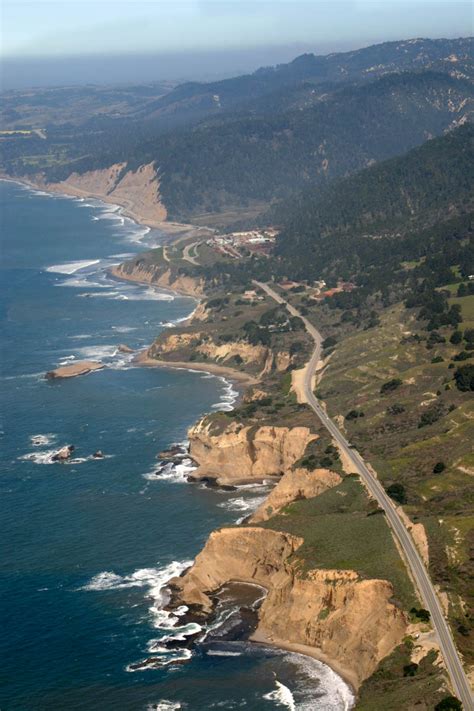 Sea cliff retreat, California (vertical) – Geology Pics