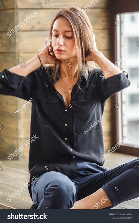 Lovely Sexy Business Blonde Girl Posing Stock Photo 1027454794 Shutterstock