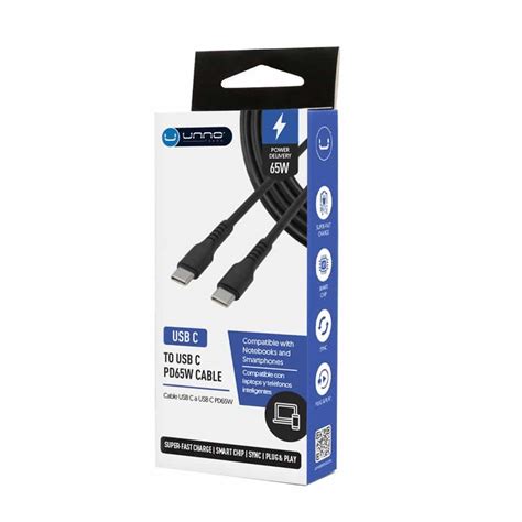 Cable Unno Tipo C To Usb C Pd65w Cb4071bk Compubetel