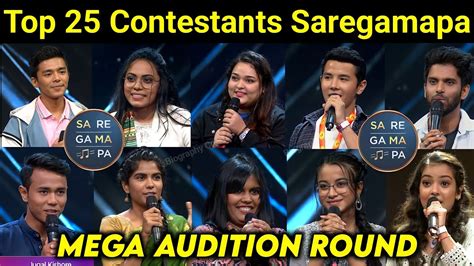 Top 25 Contestants Of Saregamapa 2023 Mega Audition Saregamapa Today