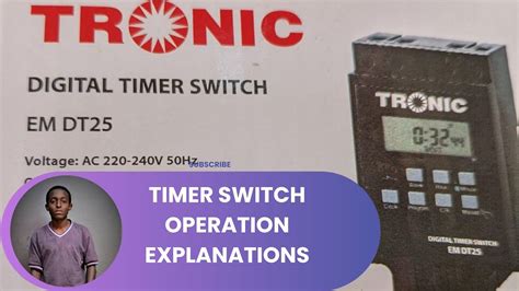 How To Set Up Digital Timer Switch Operation Explanations Youtube