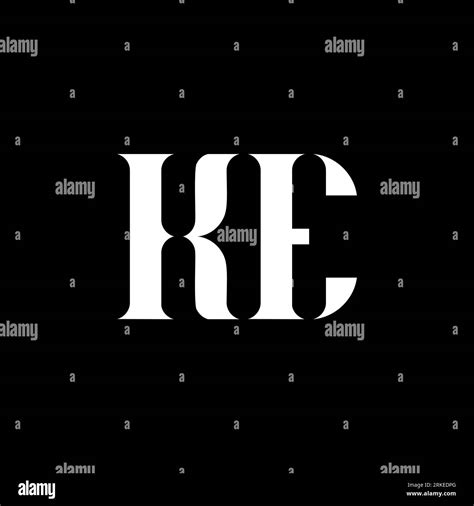 Ke K E Letter Logo Design Initial Letter Ke Uppercase Monogram Logo