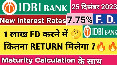 Idbi Bank Fd Interest Rates From December 2023 Idbi Bank New