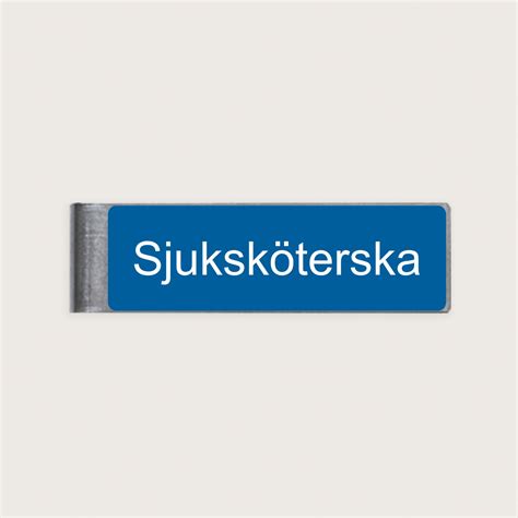 Namnskylt Sjuksköterska i Plast 80 x 25 mm JC Gravyr Tryck