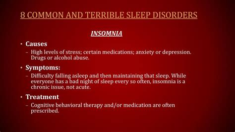 Ppt 8 Common Types Of Sleeping Disorder Powerpoint Presentation Free