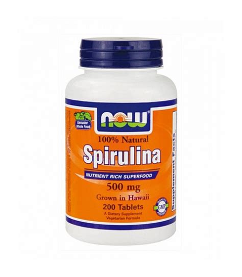 NOW Spirulina 500mg 200 Tabs