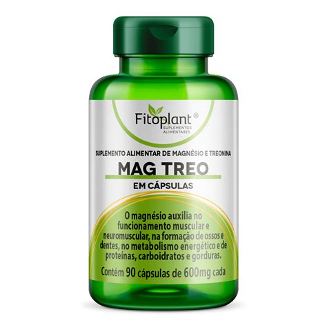 Magnesio E Treonina - MAG TREO – MAGNESIO E TREONINA 600MG 90 CAPS – Fitoplant