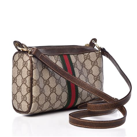 Gucci Gg Plus Monogram Web Mini Crossbody Bag Brown 328011