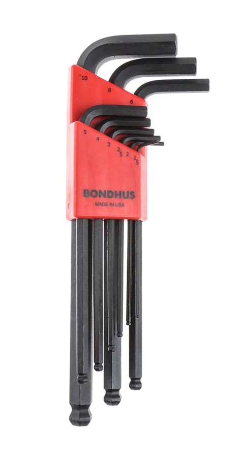 BLX9MM Bondhus Bondhus 9 Piece Hex Key Set L Shape 1 5 10mm Ball