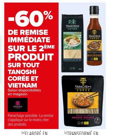 Promo Tanoshi Cor E Et Vietnam Chez Carrefour Icatalogue Fr