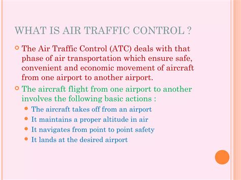 Air Traffic Control Ppt