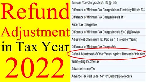 How To Get Refund Adjustment Of Other Year Against Demand No Option