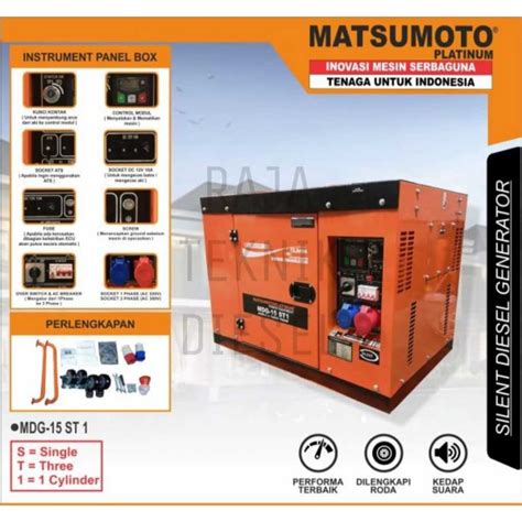 Jual Genset Silent 15 KVA Matsumoto Platinum MDG 15 ST 1 Heavy Duty 1