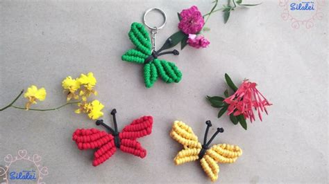 Cara Membuat Gantungan Kunci Kupu Kupu Dari Tali Kur Macrame Keychain