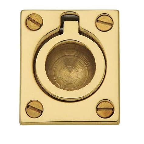 Flush Ring Pull Polished Brass