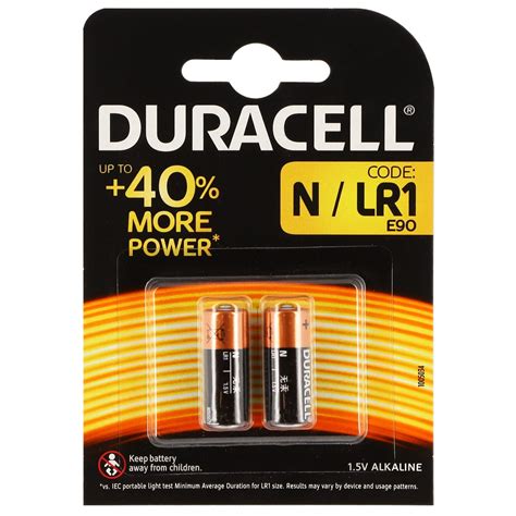 Pile Alcaline LR1 MN9100 AM5 1 5V DURACELL Blister De 2 Piles