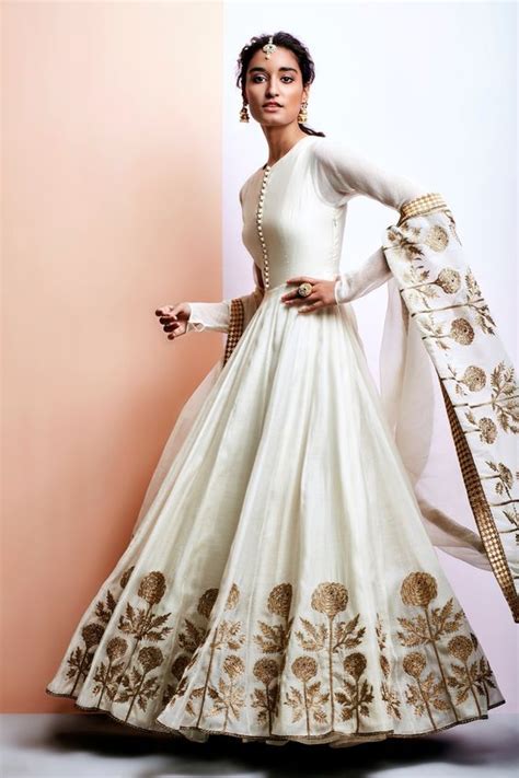 Beautiful Zari Embroidered Anarkali Dress Indian Style Indian