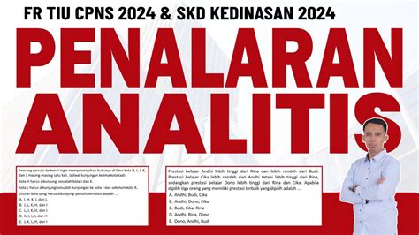 Part Bahas Soal Tiu Cpns Penalaran Analitis Youtube