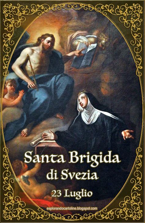 Esplorando Cartoline CDB Santino Oggi Si Celebra SANTA BRIGIDA DI