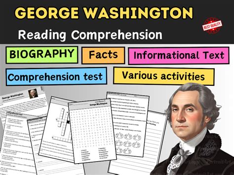 George Washington Biography And Facts Reading Comprehension Information Text Teaching Resources