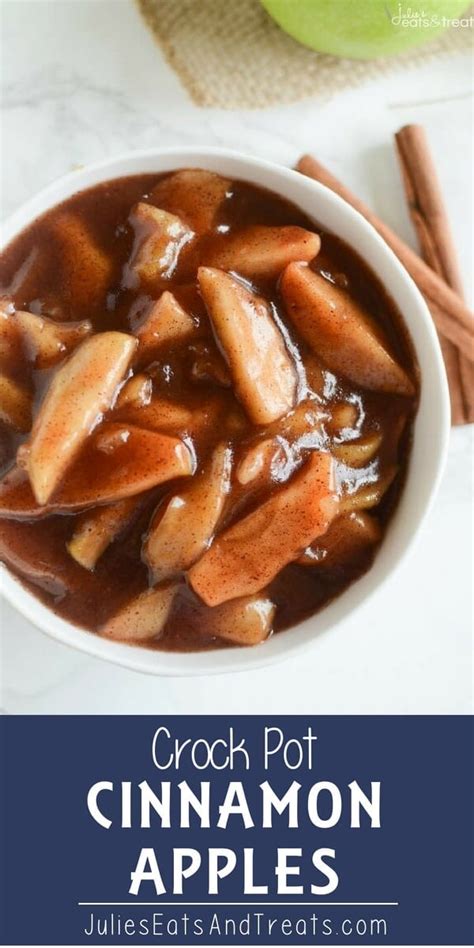 Crock Pot Cinnamon Apples Julies Eats And Treats