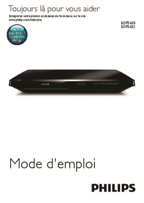 Notice Philips Bdp Lecteur Blu Ray Trouver Une Solution Un