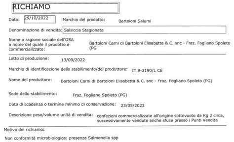 Richiamo Alimentare La Salmonella Colpisce Ancora Fare Attenzione