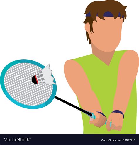 Badminton Player Design Royalty Free Vector Image