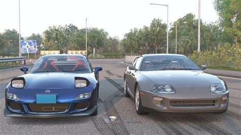 Forza Horizon Drag Race Toyota Supra Rz Vs Mazda Rx Spirit R Type