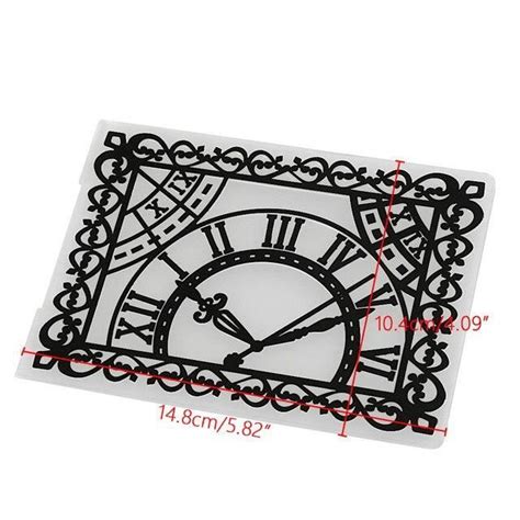 POCHETTE PLASTIQUE Clock Dossier De Gaufrage En Plastique Pour