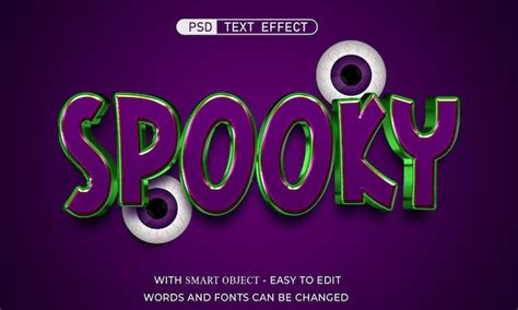 Premium Psd Spooky Text Effect 3d Style