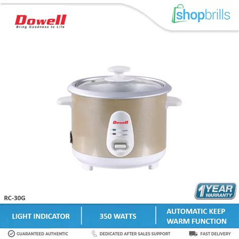 Dowell Original Cups Rice Cooker With Aluminum Rice Bowl Rc G