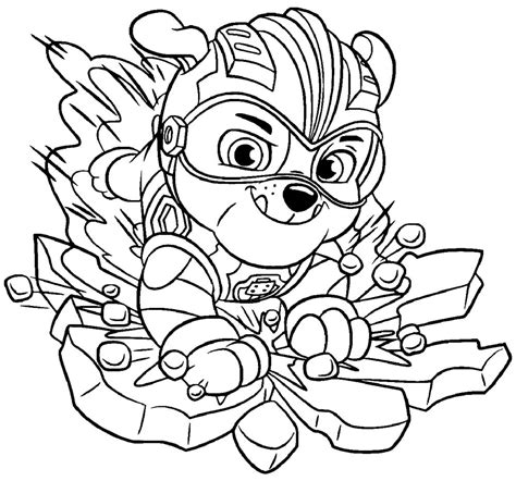 Dibujos De Paw Patrol Mighty Pups Para Colorear Divertirse Con Los