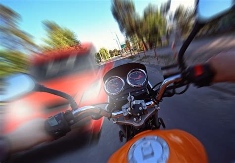 Accident And Frontal Collision Of A Car With A Motorcycle Personal