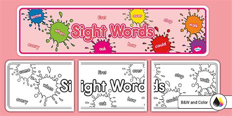 First Grade Sight Words Banner Teacher Made Twinkl