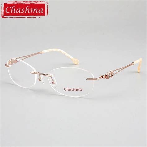 Buy Chashma Brand Designer Rimless Frames Female Quality Fashion Frameless