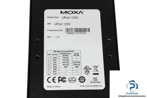 Moxa Uport Usb To Serial Port Platinum International