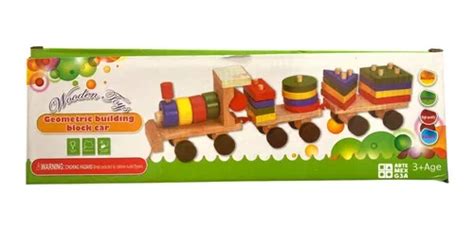 Juegos Didact Tren De Madera Did Ctico De Ensartes Y Figuras En Venta