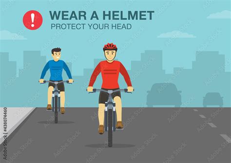 Safety Bicycle Driving Rule Wear Your Helmet To Protect Your Head