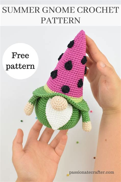 Free Crochet Watermelon Gnome Pattern With Step By Step Tutorial