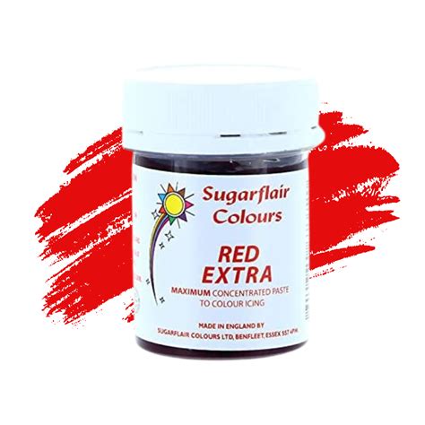 Sugarflair Paste Colours Maximum Concentrated Food Colouring Red Ext