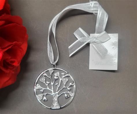 Wedding Tree Of Life Circle Charm Silver Wedding Wish