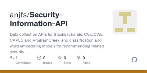 Github Anjfs Security Information Api Data Collection Apis For