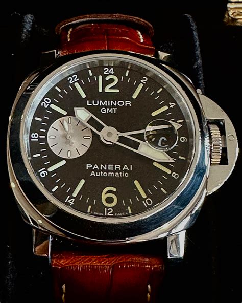 2005 Panerai Luminor GMT Automatic 44MM Black Dial Leather Strap (PAM0 – Grailzee