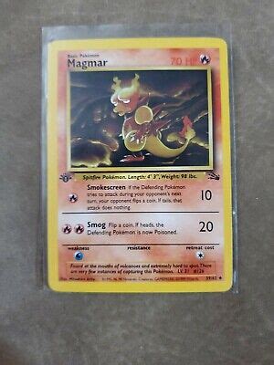 Magmar St Edition Fossil Uncommon Pokemon Card Ebay