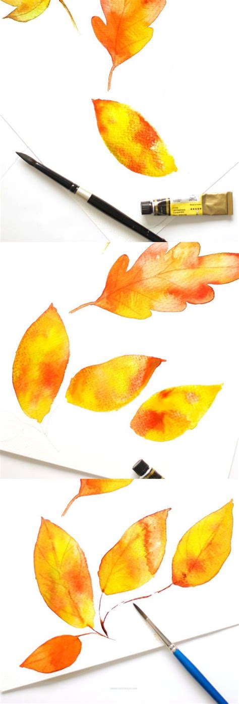 THREE WAYS TO PAINT A WATERCOLOR FALL LEAF Inkstruck Studio Fall