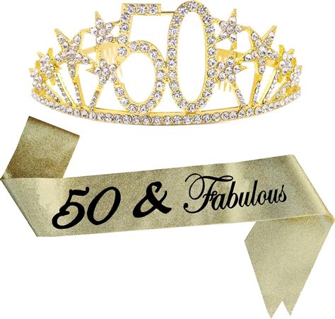 50th Birthday Sash And Tiara Kit 50th Birthday Sash And